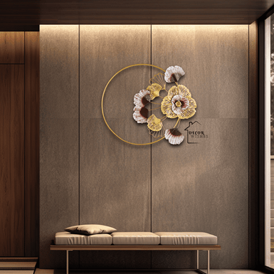 MAROON FLOWER WALL ART