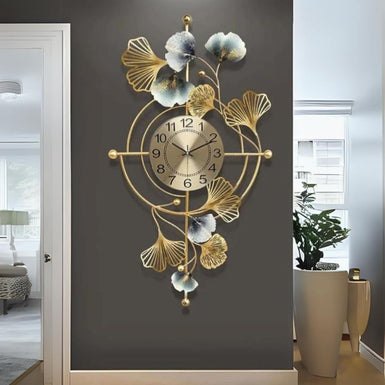 Decor Wishes® Floral Petal Metal Clock for Wall Decor Designer Clock