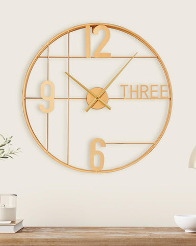 DECOR WISHES metal  Vintage wall clock  Roman Numeral Design Large Antique wall decor  Stylish Timepiece