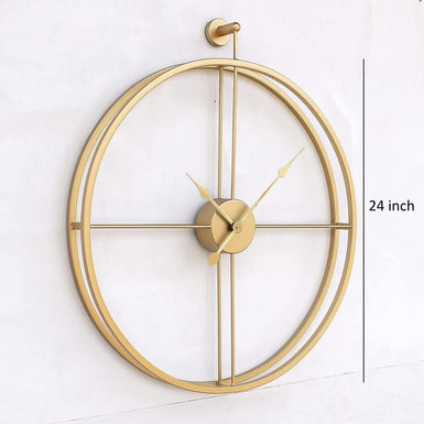 Decor wishes metal wall decor  Incredible Stylish Golden  Large Analog metal Wall Clock