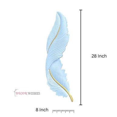 Decor Wishes ® Lamp Wall Art With LED Feather Lamp Wall Decor For Living Room Bedroom Wall Night Lamp Wall Decoration Items For Home Decor (A-SMALL WHITE)