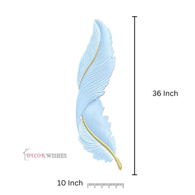 Decor Wishes ®  Feather Lamp Wall Mounted LED Sconce Lamp Wall LED Lamps Feather LED Lamp Decorative Wall Lamp Wall Decor for Bedroom Wall Art with LED Night Lamp (B-Medium White)